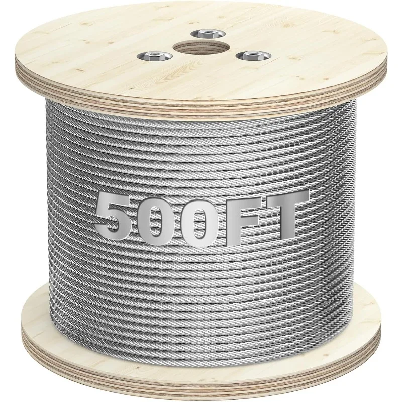 500 feet of 304 stainless steel cable, 3/16