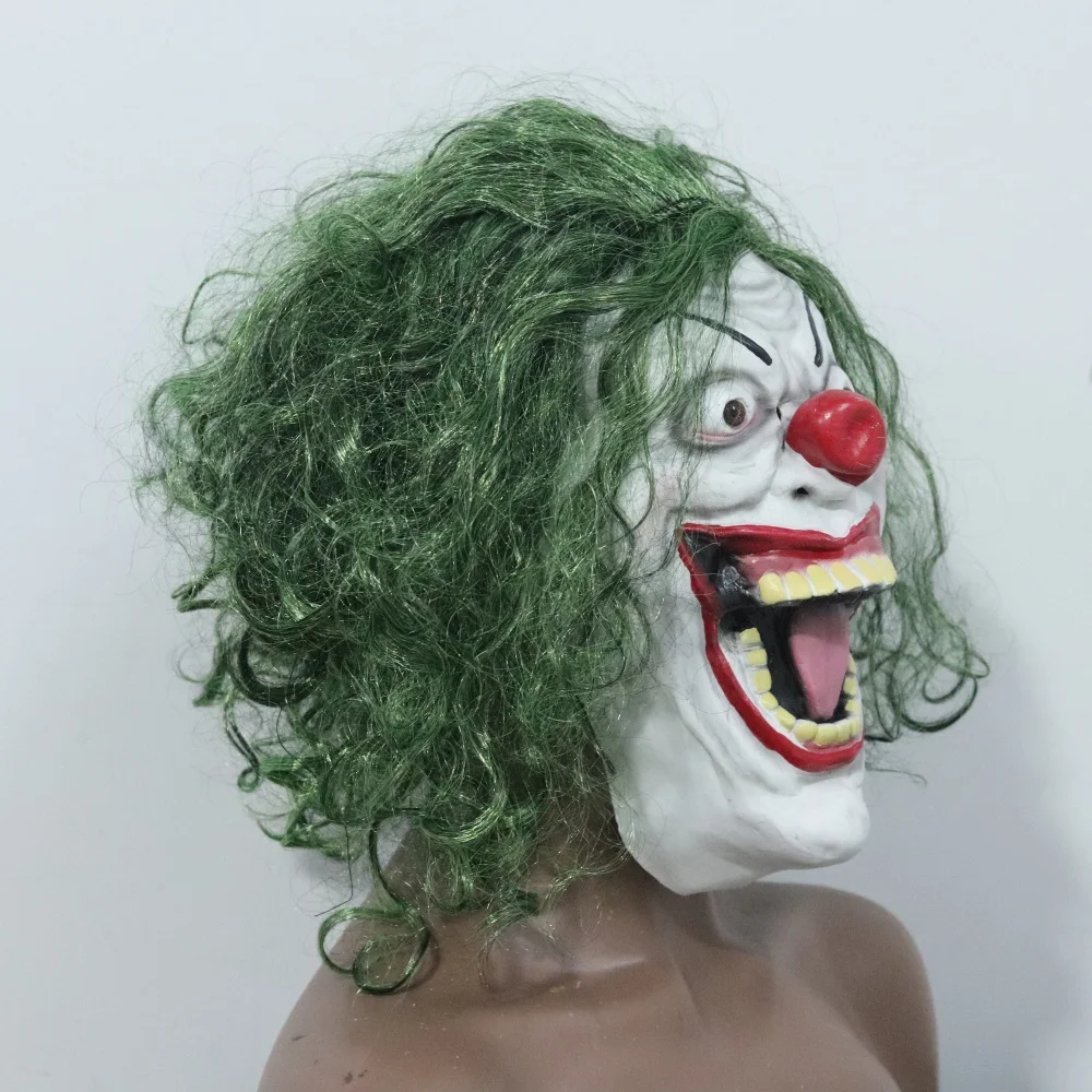Ein gruseliger Latex-Clown-Maske, Latex-Teufelsmaske, Kostüm-Requisite für Erwachsene, Einheitsgröße – Detail 3