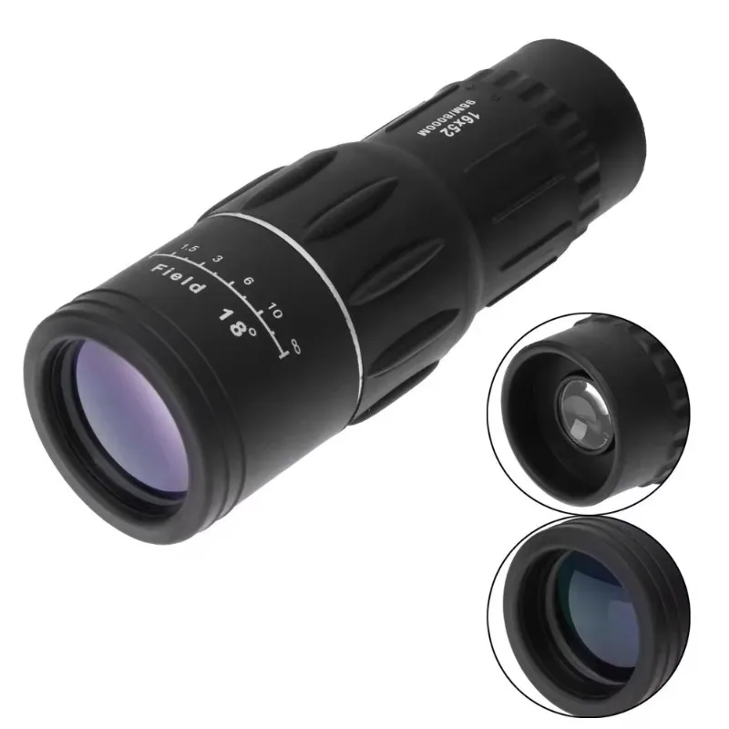 16X52 Dual Focus Monocular Telescope Mini Magnification Binoculars 66M/8000M HD Optic Len Telescope for Hunting Camping