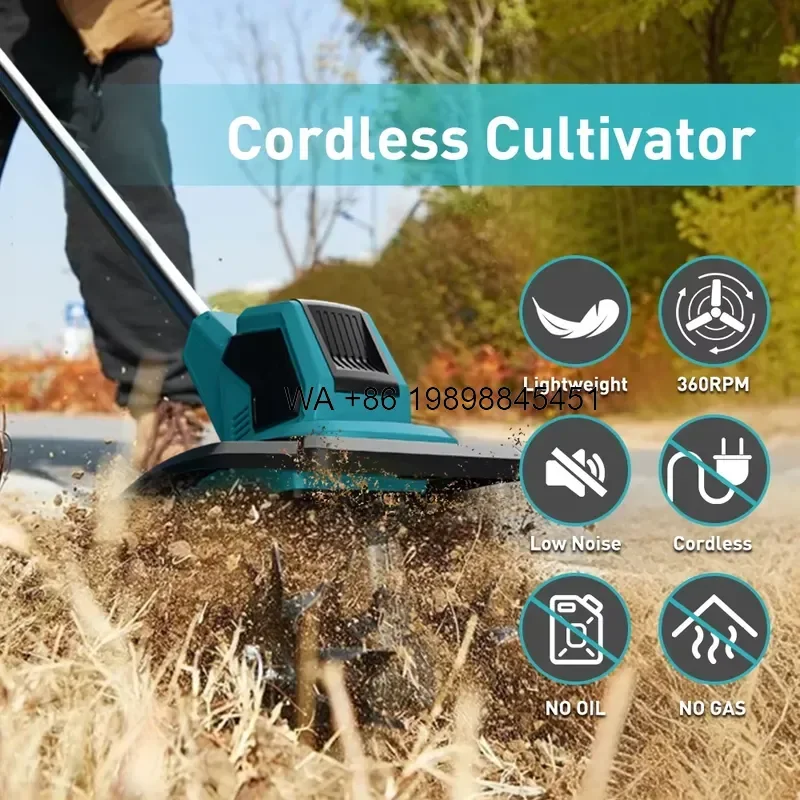 Wmwmnu for DTWA3-0016 Lightweight Mini Cordless Tiller Cultivator Garden Weeder Soil Loosening Tool for Flower