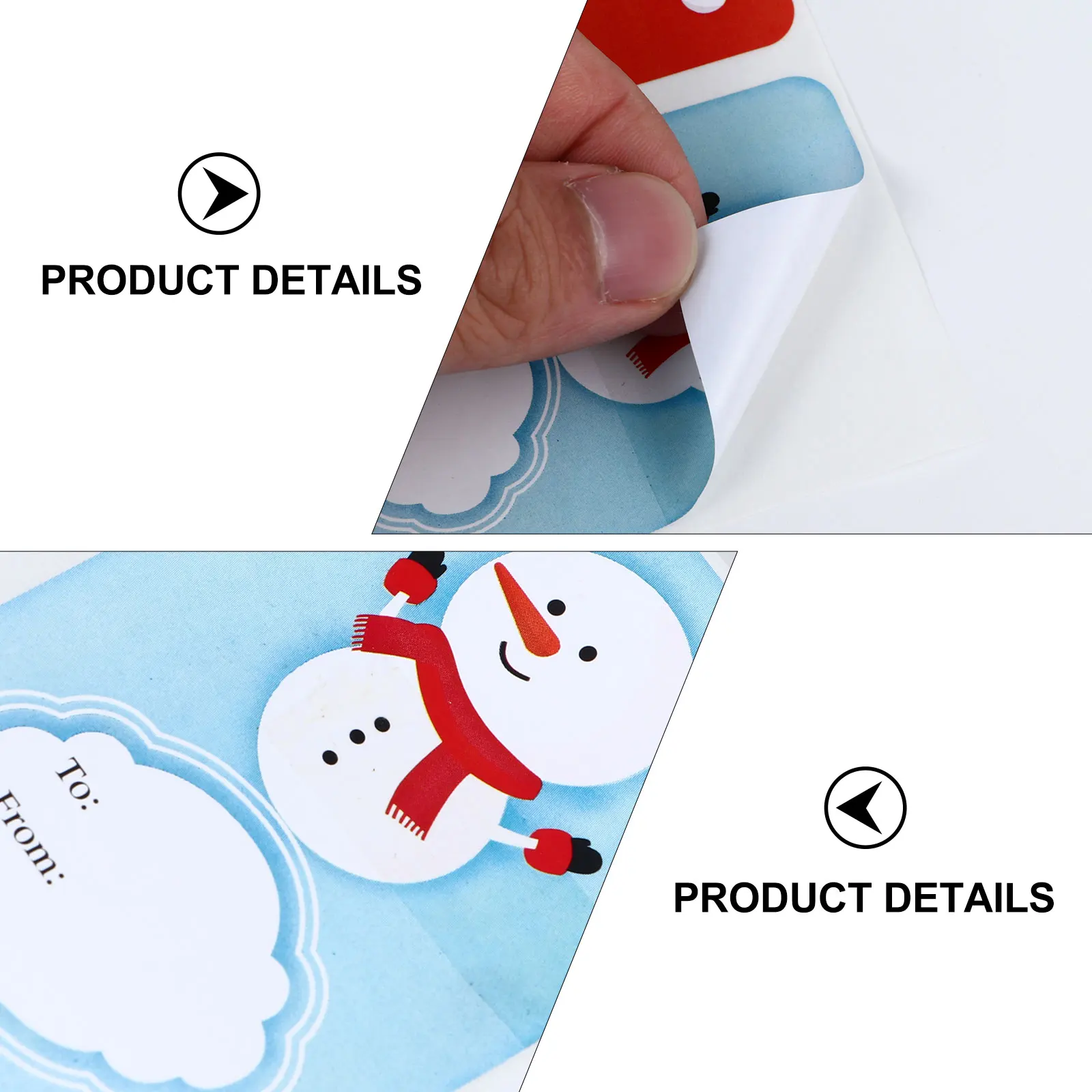 

Holiday Gift Tags Christmas Stickers Seal Self-adhesive Sealing Label Paper to from Elder