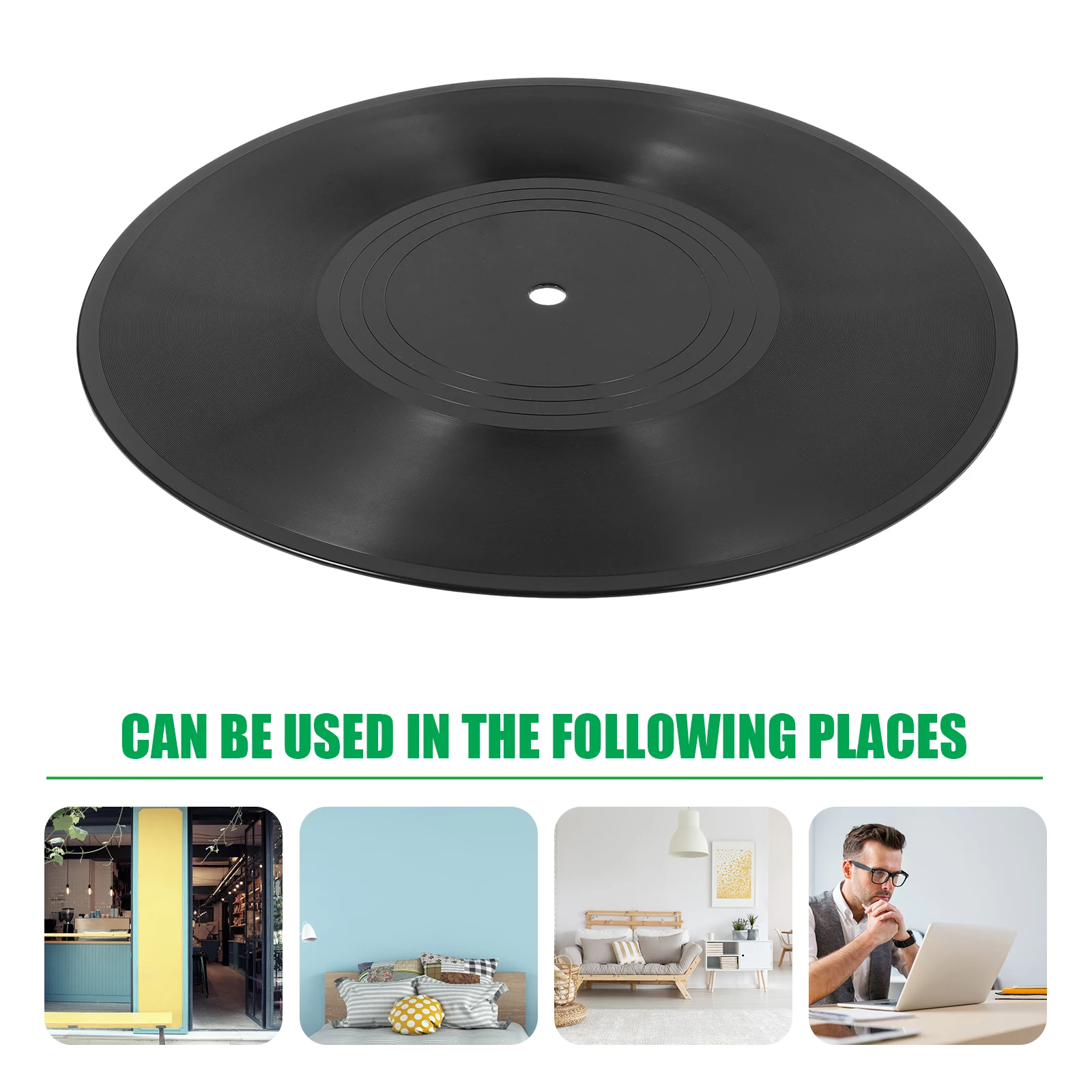 7/12inch Vinyl Record Wall Decor Vintage DJ Turntable Cafe Room Music Room Wall Ornament Art Black Canva Poster For Music Studio