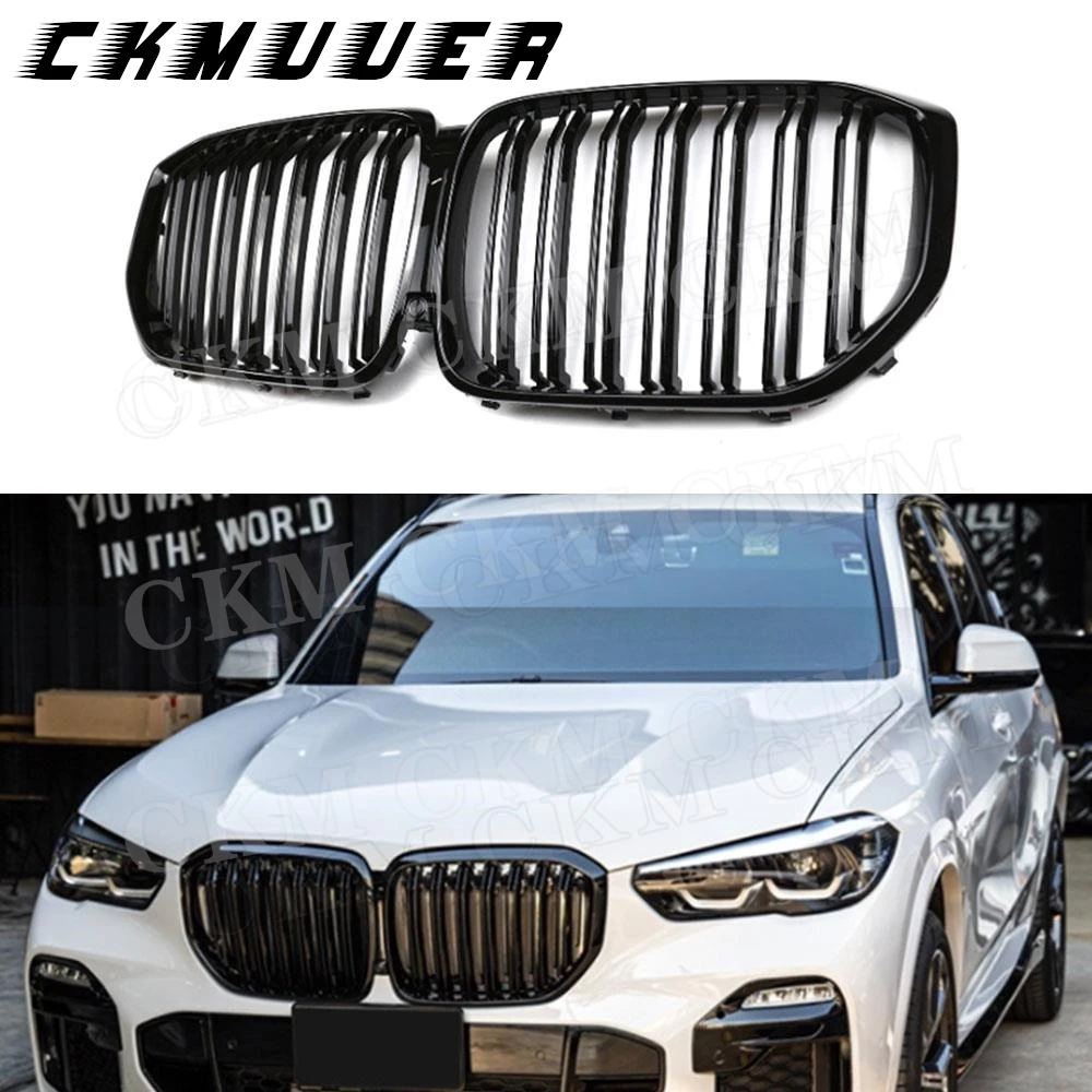 

Передний бампер, гоночная решетка, передняя сетка, глянцевая черная решетка переднего бампера автомобиля, решетка для BMW G05 X5 M Sport 2019+, Стайлинг автомобиля