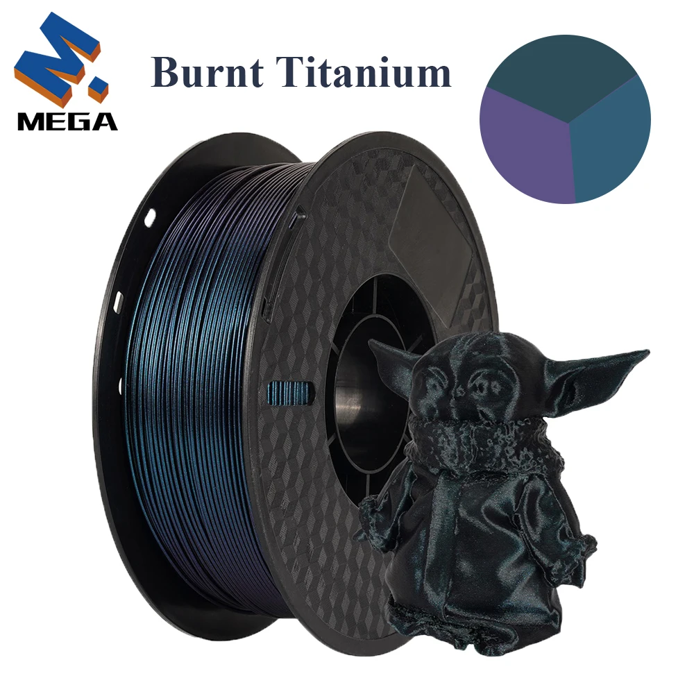 KINGROON PLA Pro Filament Burnt Titanium Multicolor Printing Plastic 1.75mm 3D Printing Material for 3D Printers 3D Pens