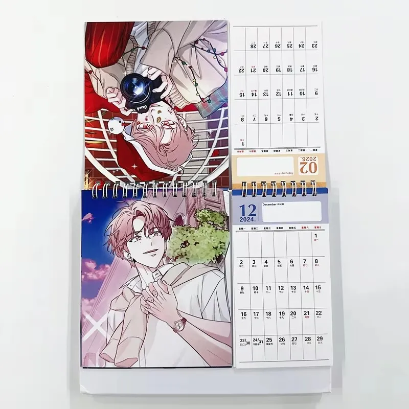 Imagem -06 - Calendário Coreano de Mesa Manwha Sketch Choi Yikyung Personagens Comic Lee Jinbin Calendários Duplos 2024.082026.06 2025 Ano