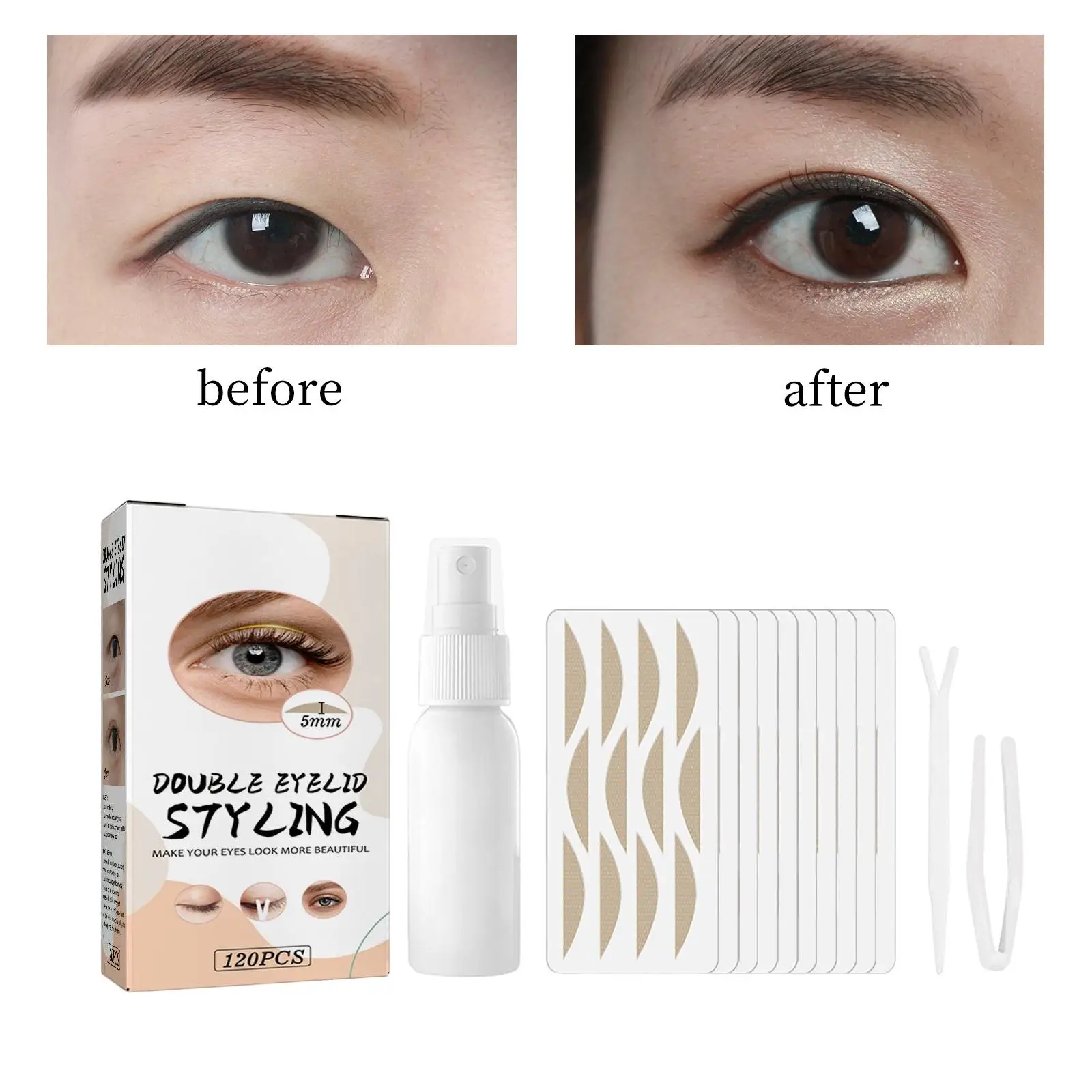 شريط جفن مزدوج قابل للتنفس، ملصقات مقاومة للماء غير مرئية، أداة مكياج عيون تدوم طويلاً للاستخدام اليومي #4