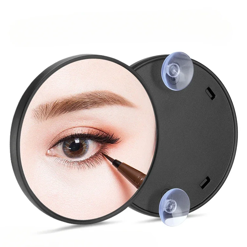 Magnification Mirror With Suction Cup Blackhead Magnifying Mirror For Bathroom Makeup Mirror Portable Round 5x/10x/15x