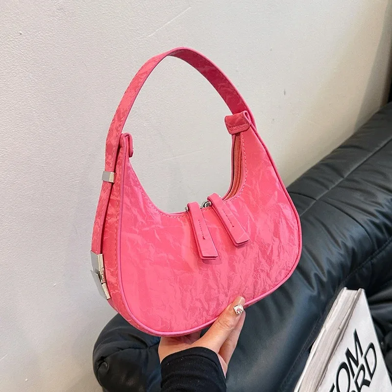 

Handle Bag Women Retro Handbag PU Leather Shoulder Totes Underarm 2024 Vintage Top Handle Bag Female Small Subaxillary Bag