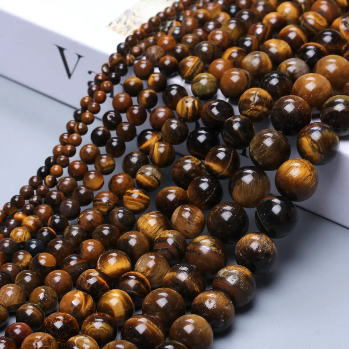 

20/30/40/50/60PCS Natural Stone Beads 4/6/8/10/12 MM Loose Beads For Jewelry Making DIY Bracelets Necklace Accessories Bead