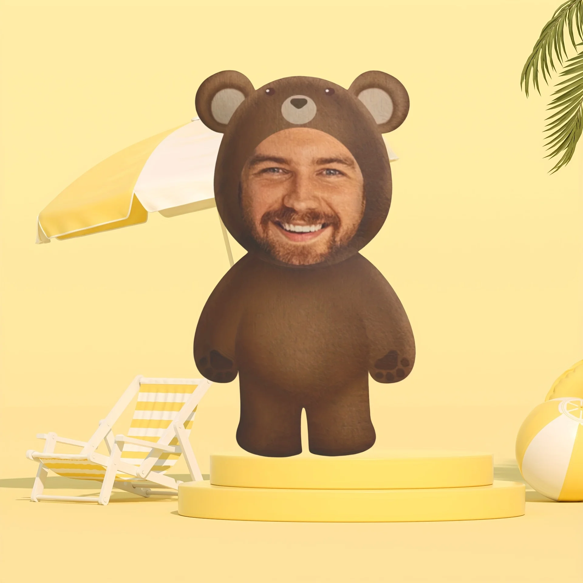 Oreiller personnalisé en forme d'ours, un cadeau unique pour les proches, les amis et la famille, adapté à la décoration de la chambre, du salon et du canapé.