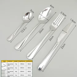 silver Dinnerware Set Luxury Cutlery Steel Set Quality Tableware spoon Knives Forks Dining Dinner Western Food Restaurant