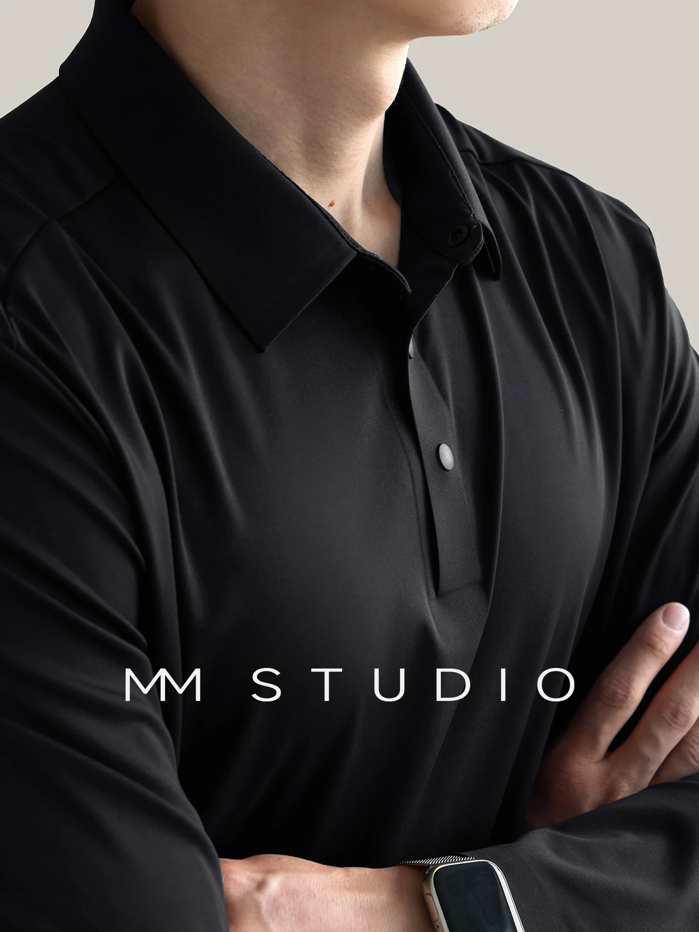 Lightweight Quick-Dry Business Casual Men's Shirt Long Sleeve Anti-Wrinkle Formal Versatile Commute Style Pure Color Autumn New