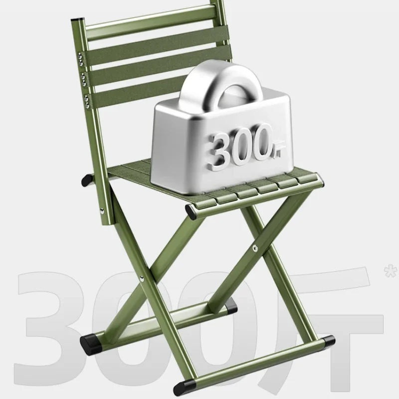 Portable Folding Stool Outdoor Small Cushion Chair Picnic Barbecue Horse Strap Carbon Steel Fishing Equipment