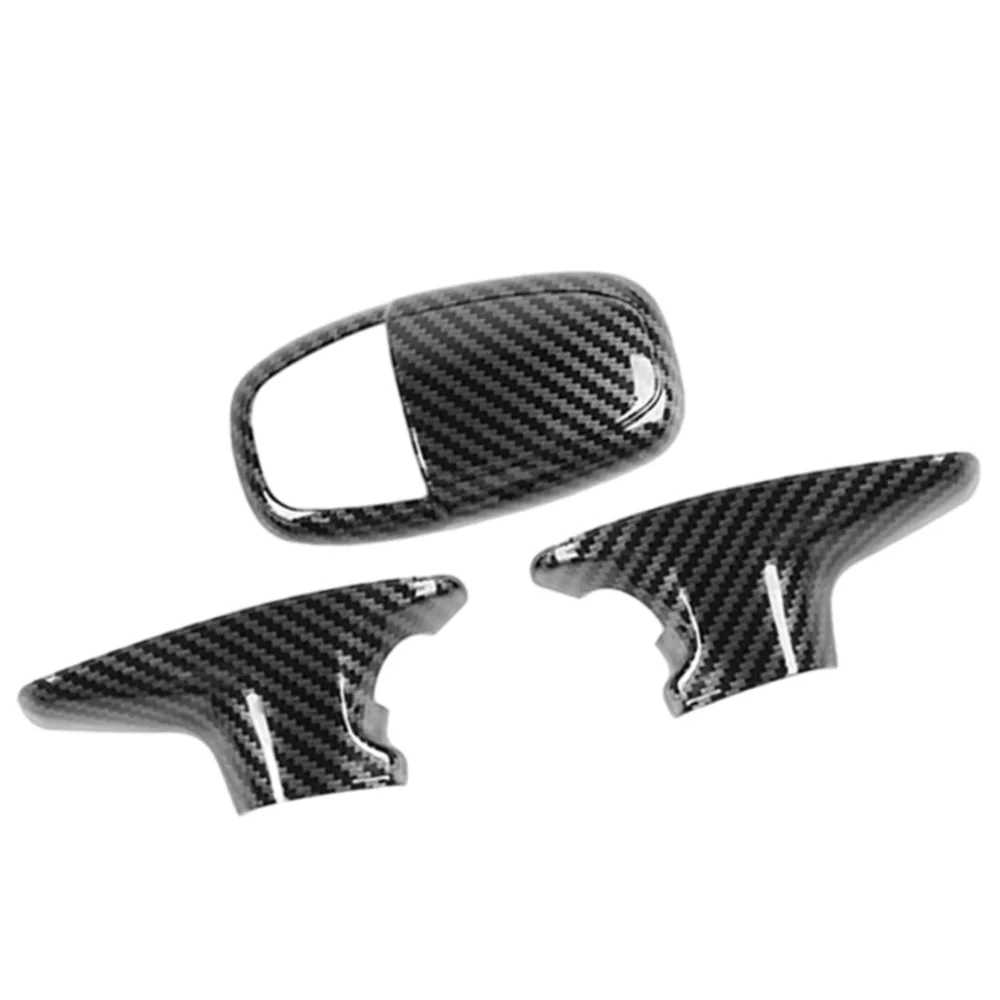 

3 Pcs Gear Shift Handle Sticker For Dodge Charger 2015-2025 Carbon Fiber Look Finish Gear Shift Handle Sticker Trim