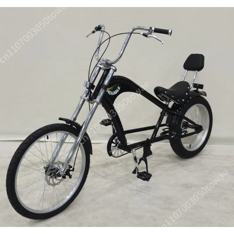 gt chopper bicycle Tracer 26" Siena Stretch Cruiser Fat Tire Oversized Frame Bike COLORS Black/Polished Tracer Bikes Harman GT 26"
