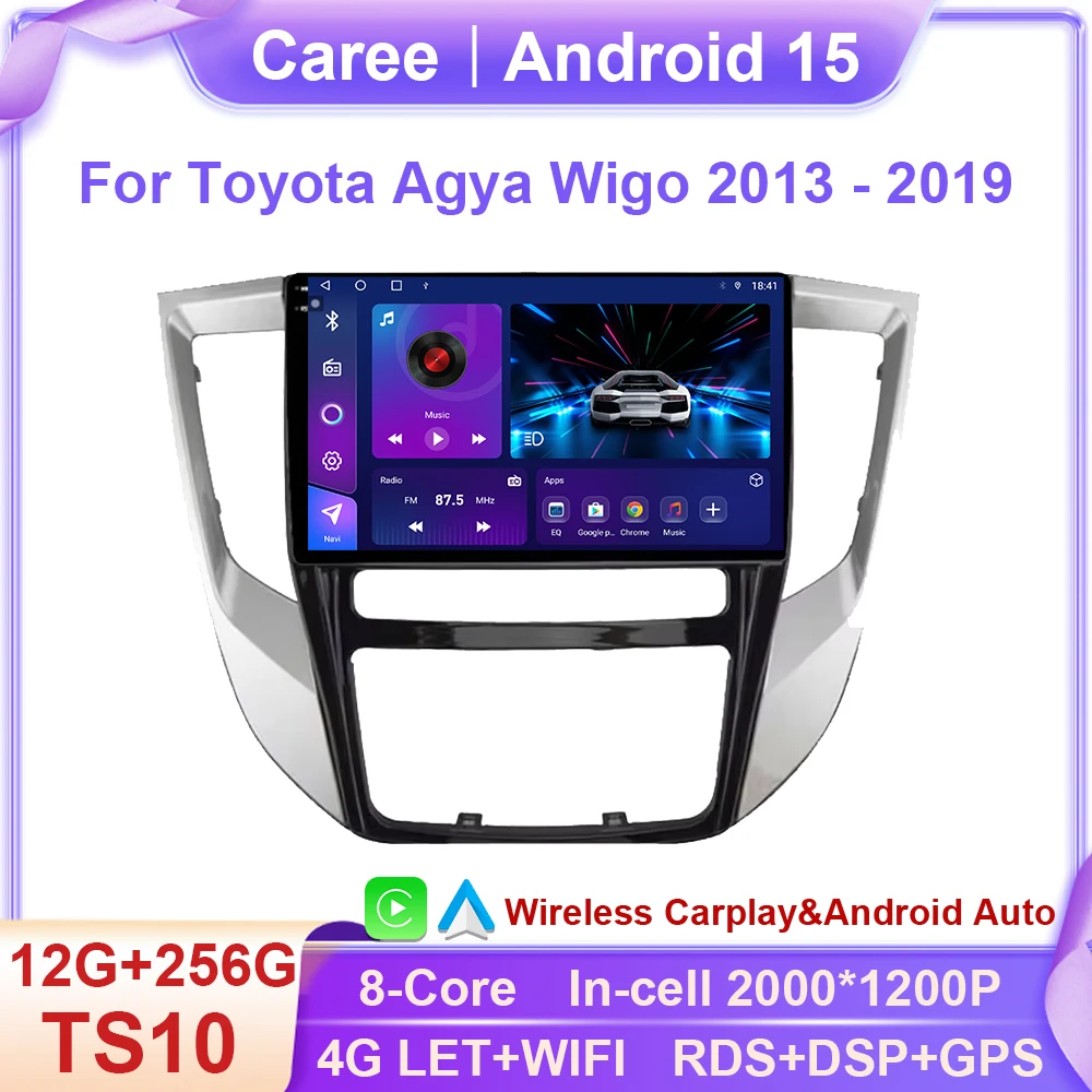

Android For Toyota Agya Wigo 2013 - 2019 Car Radio Video Player Multimedia Navigation Auto Carplay QLED Wifi GPS BT NO 2 din DVD