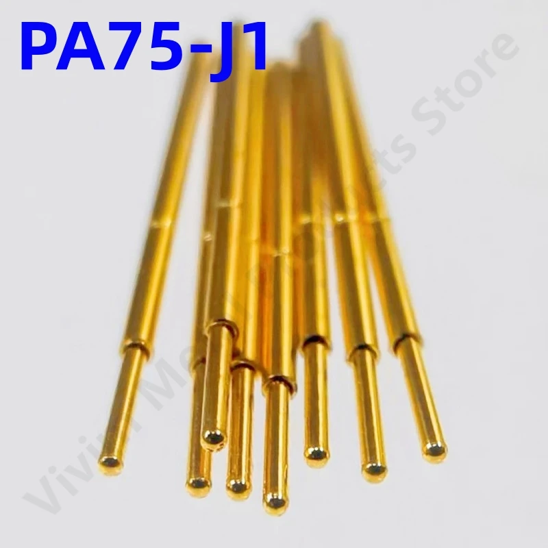 

100PCS PA75-J1 Spring Test Probe PA75-J Test Pin Test Tool 16.3mm Dia 1.02mm Gold Needle Tip Dia 0.66mm Pogo Pin P75-J P75-J1