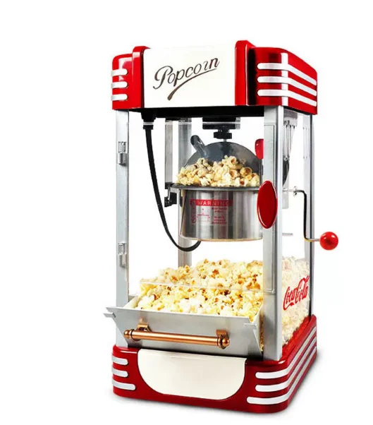 Mini Popcorn Machine Small Electric Corn Popper Home Commercial Kettle Type Oil Sugar Adding Support Butter Maker
