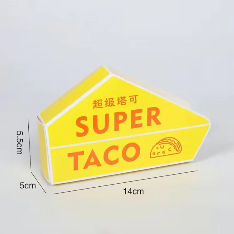 Imagem -04 - Caixa de Papel Descartável do Taco Burrito Tortillas Restaurante Mexicano Takeaway Take Out Packing Container 100 Pcs