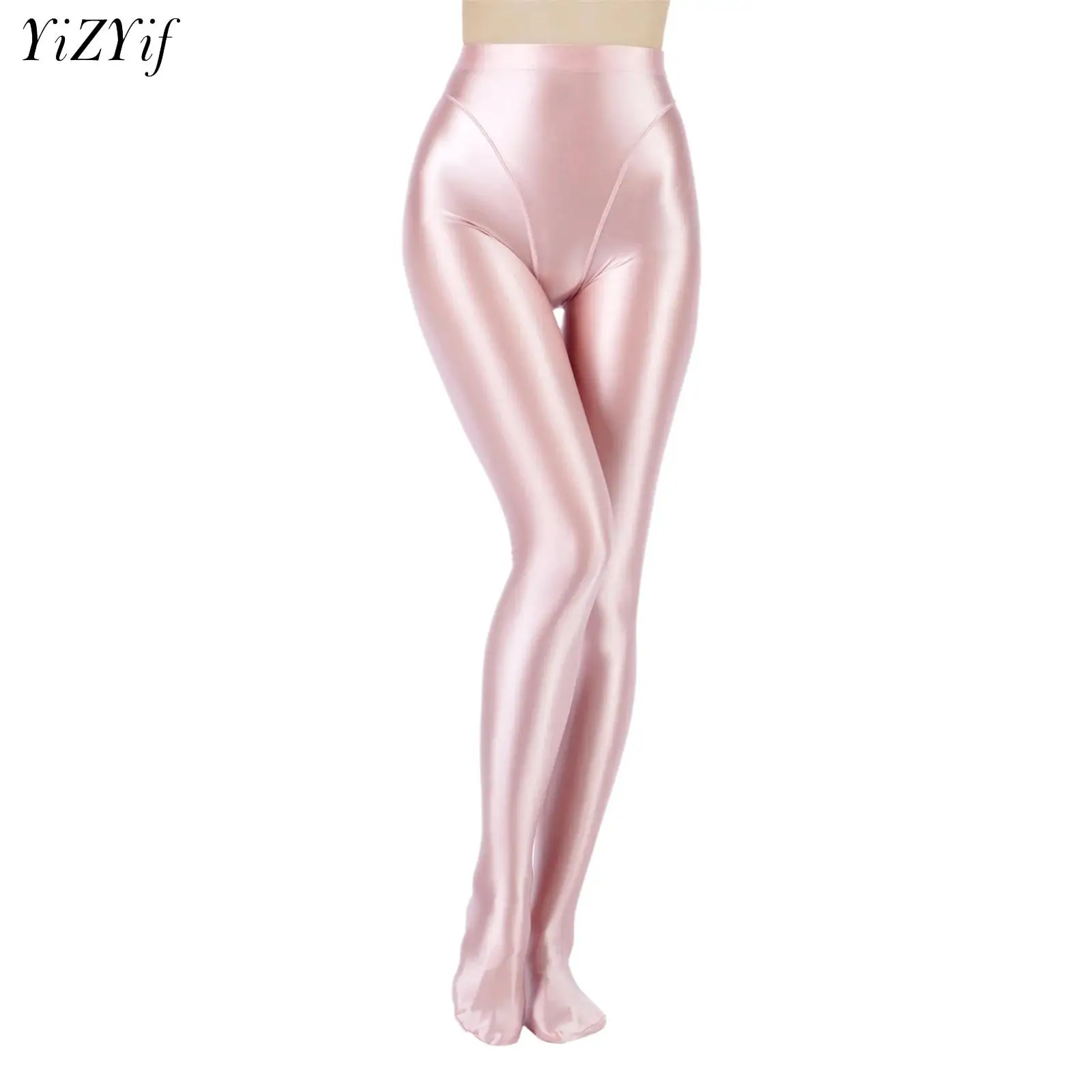 Mallas opacas brillantes para mujer, medias sexys de cintura alta, pantalones de Yoga para entrenamiento, Leggings deportivos para Fitness, novedad