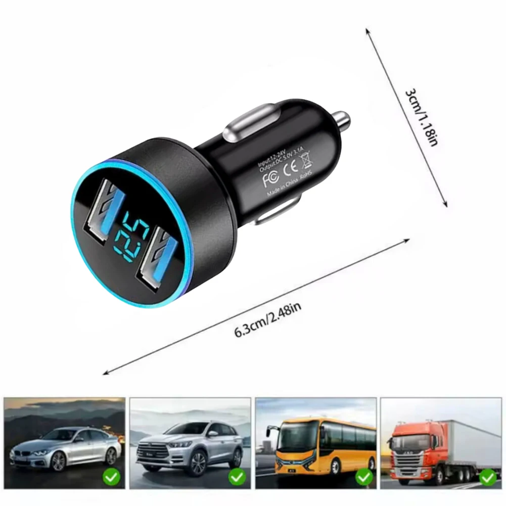 36 واط ولاعة السجائر المقبس الفاصل المزدوج USB PD QC3.0 شاحن سريع الجهد عرض شاحن الهاتف آيفون سامسونج Xiaomi