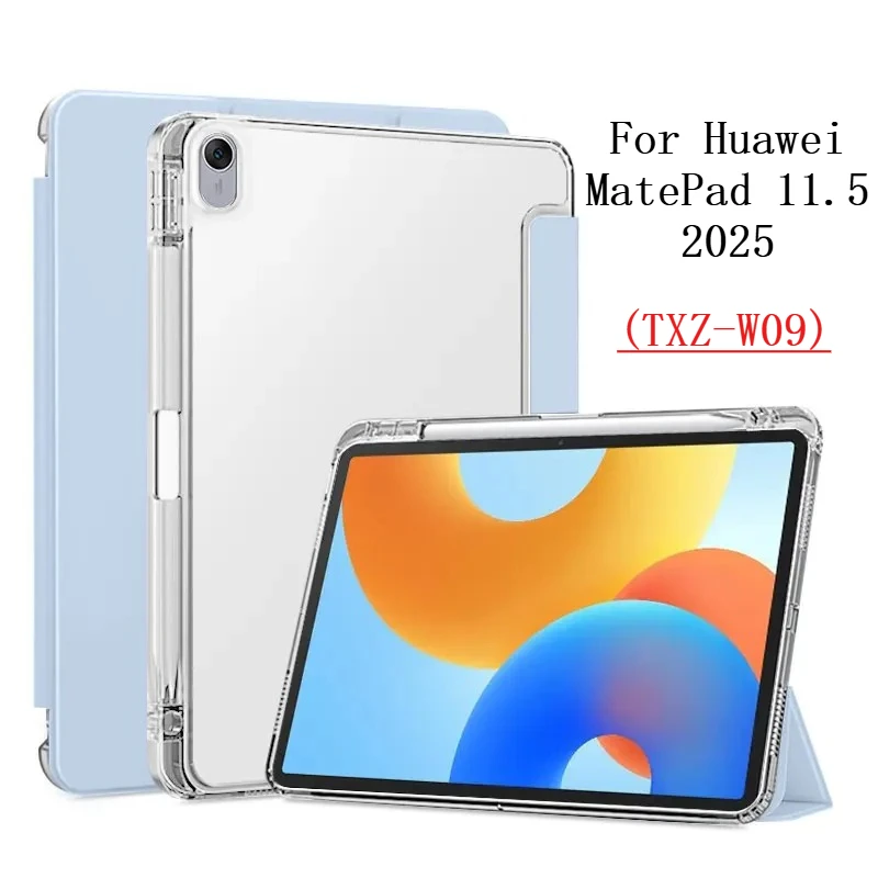 

For Huawei MatePad 11.5 2025 Case 11.5'' with Pencil Holder Flip Stand TPU Back Cover For Huawei MatePad 11.5 PaperMatte Edition
