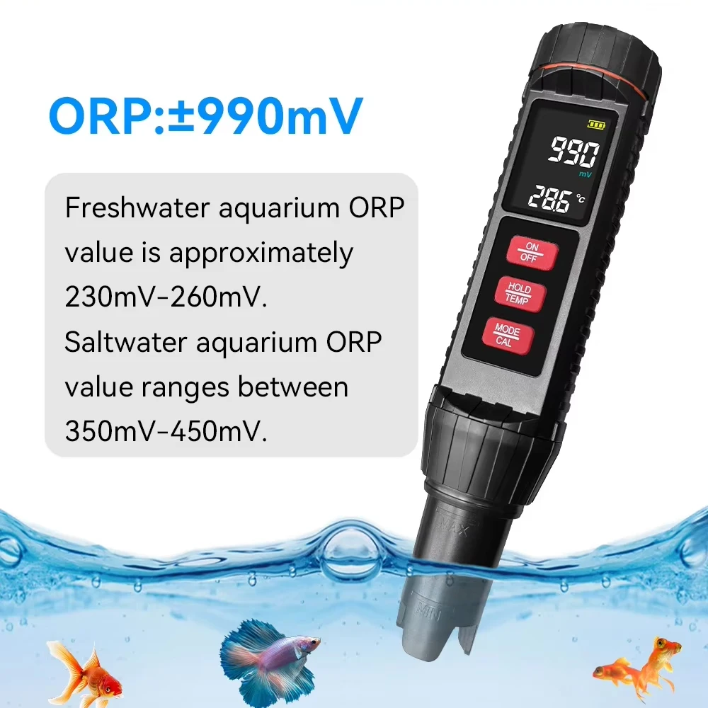 Digitales PH-Messgerät PH/ORP/EC/TEMP/SALT/S.G/TDS 7 in 1 / 5 in 1 Wasserqualitätstester mit hoher Präzision für Trinkwasser und Aquarien – Detail 14