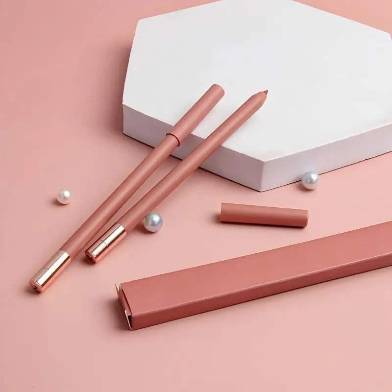 크리미 립 라이너 펜슬 프라이빗 라벨 번짐 방지 롱래스팅 립 라이너 누드 OEM ODM 비건 20개