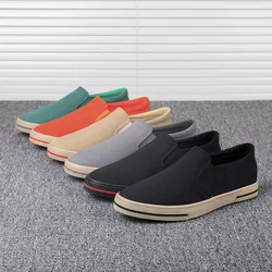 Men's All-match Casual Shoes Fashion Mixed Color Anti-collision Loafers Slip-on Comfortable Non-slip Outdoor Male Walking Shoes