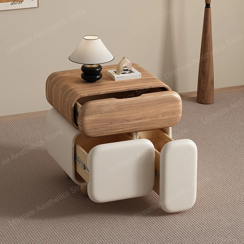 Tiroirs De rangement tables De chevet Style crème mignon Table De chevet esthétique De luxe Design Simple Mesa De Noche meubles De chambre