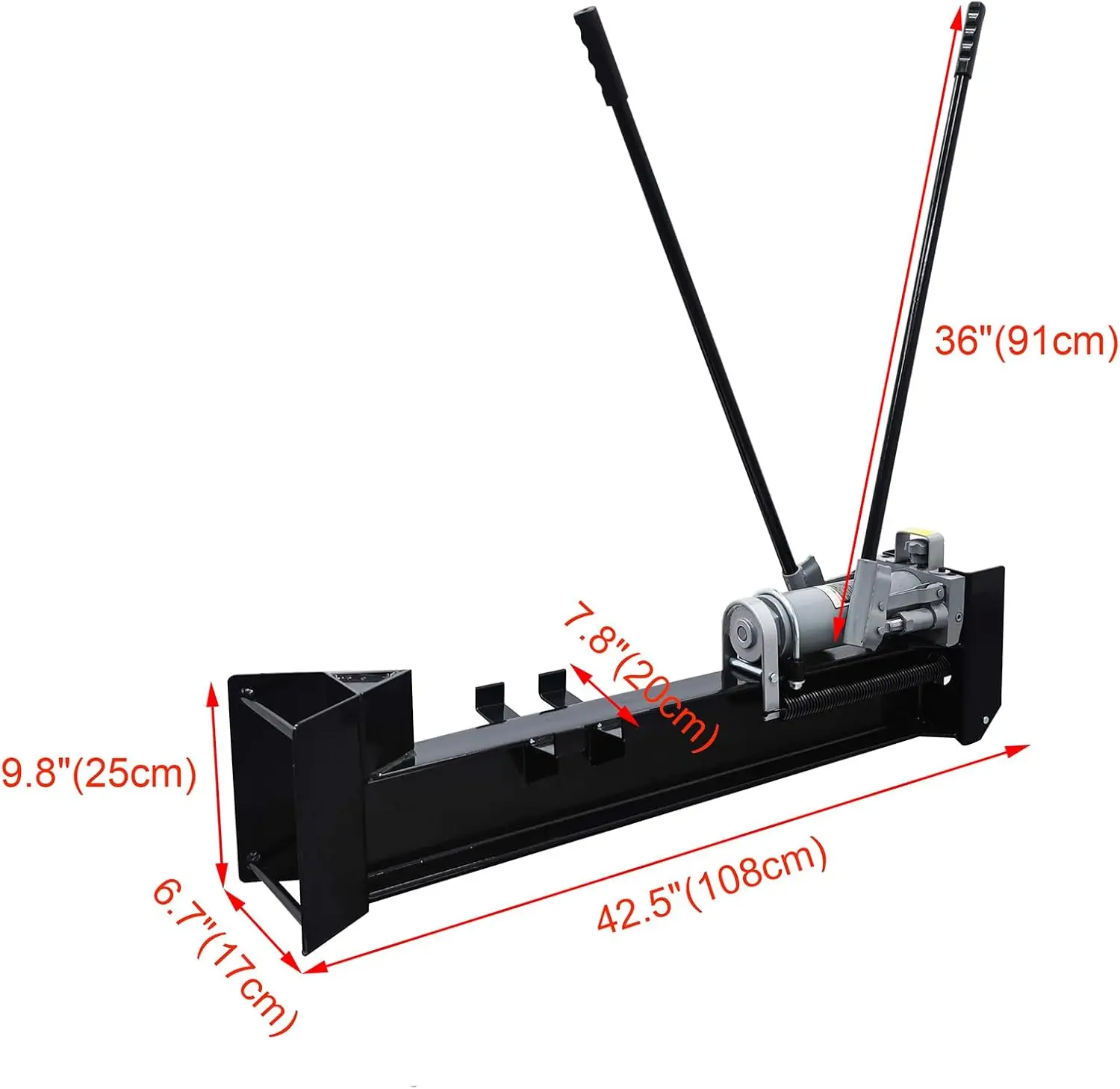 12 Ton Manual Hydraulic Wood Log Splitter Manual Wood Splitter Horizontal Hydraulic Log Splitter