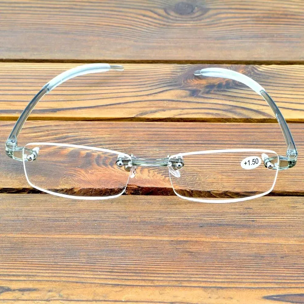 

Clara Vida Rimless Light Spectacles Multi-coated Anti-fatigue Lens Fashion Reading Glasses Men Women +0.75 To +4