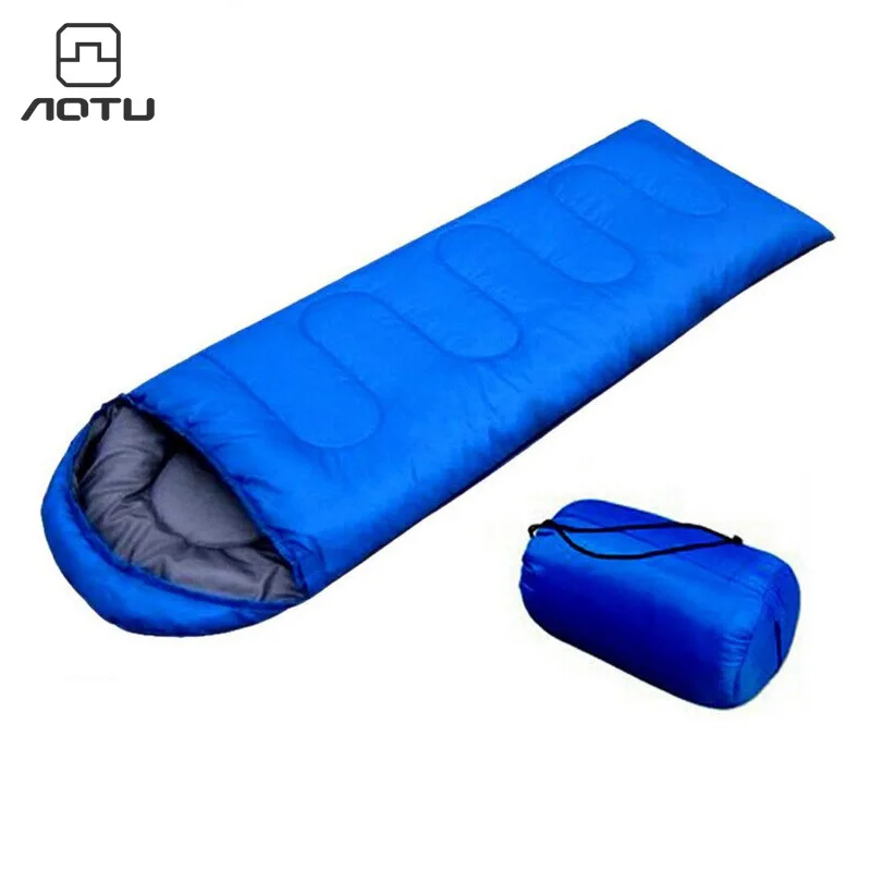 

Outdoor Single Person Adult Folding Envelope Sleeping Bag Super Light Camping Tent Hiking Equipment Indoor Lunch Rest with Cap