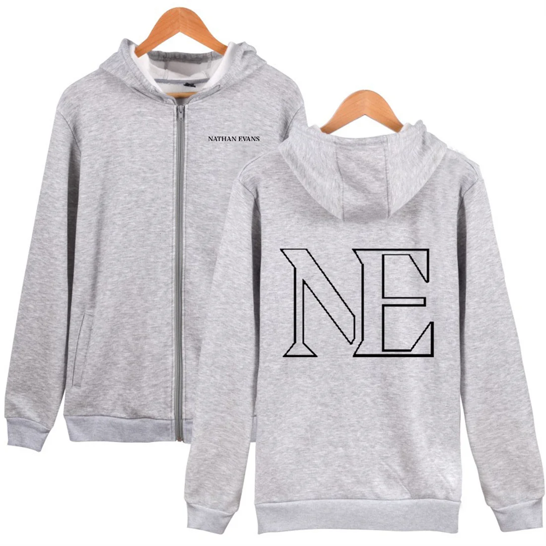 ناثان إيفانز جولة 2025 سستة هوديس موضة زمم بلوزات شاحنة غير رسمية الهيب هوب كم طويل الرجال النساء الشارع الشهير معطف