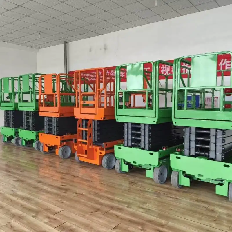 4-12m Working Height Mobile Wheel Electric Automatic Wheel Hydraulic Scissor Lift Tables Platform for Aerial Work Best Price
