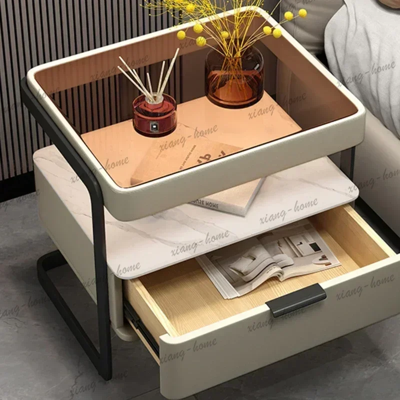 LD Bedroom Storage Desk Drawer Nordic Bedside Table Tables Auxiliary   Closets Nightstands Cabinet Meubles De Chambre