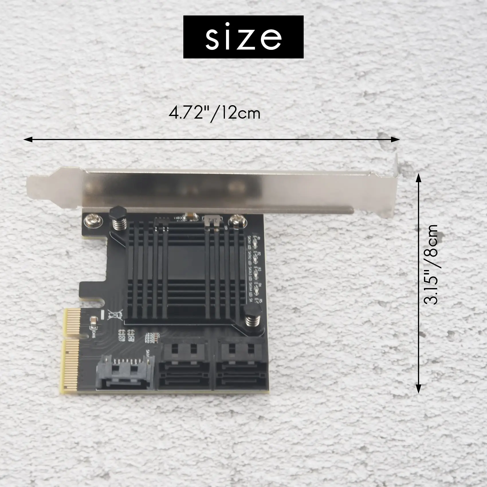 

Compact PCIE To 5-Port SATA III 6 Gbps SATA Controller Expansion Card Computer Chassis Adapter Card JMB585 With 5 Cables