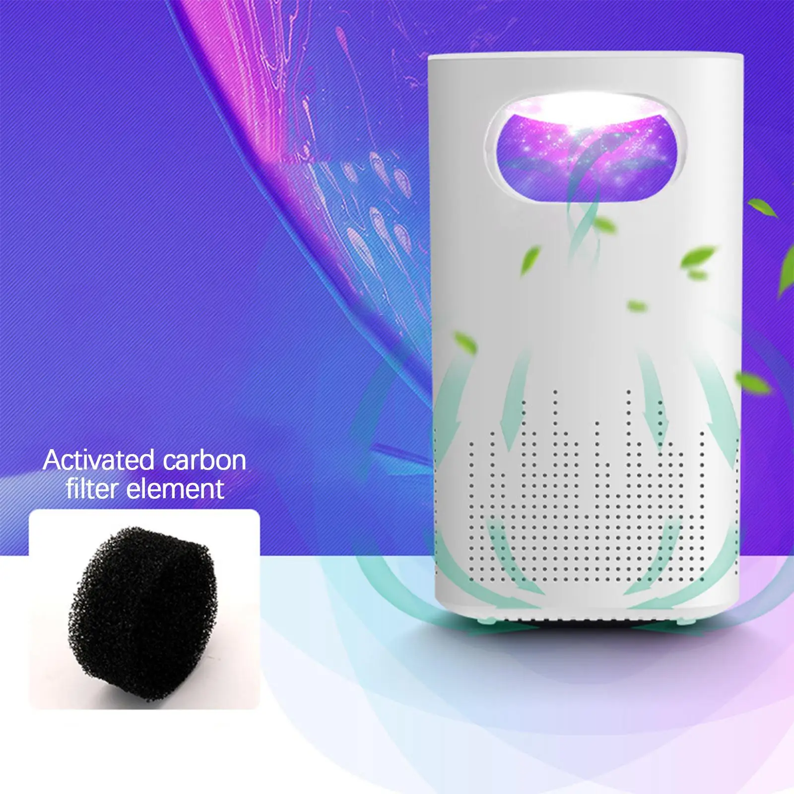 Air Purifier Ultraviolet Lamp Breathe Carbon Filter for Mold Odors Allergies