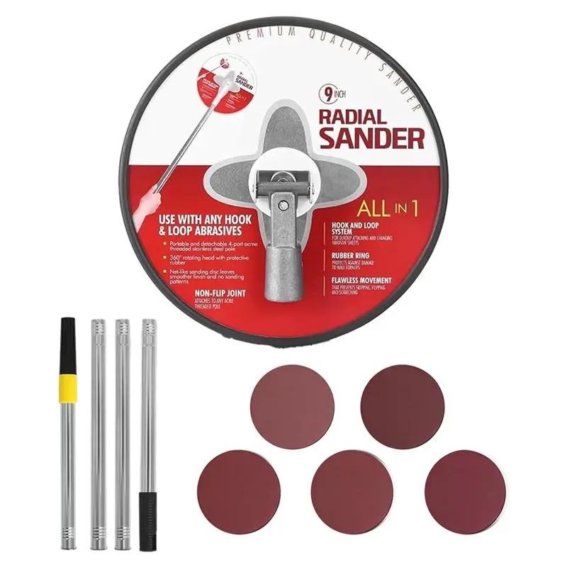 

VEHO-For Drywall,Manual Hand Sander With Extension Pole-Pole Sander Ideal For Painting Projects, Aluminum Connector Included