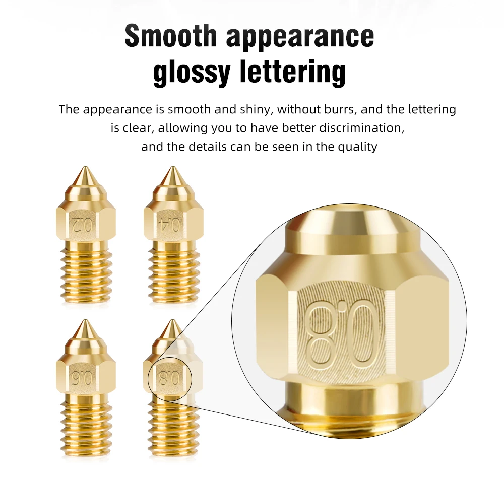 High Speed Nozzles For Ender 3 V3 SE Brass / Hard Steel / Plated Copper Nozzle For Spider Hotend Ender7 Ender 5 S1 Serise