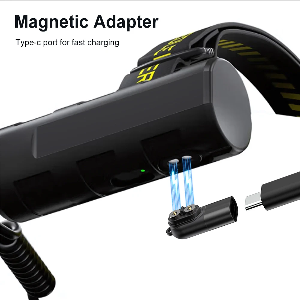Flashlight Charging Convert with Overload Guard Type C Magnetic Adapter Magnetic USB C Adapter Charger for Flashlights Headlamps