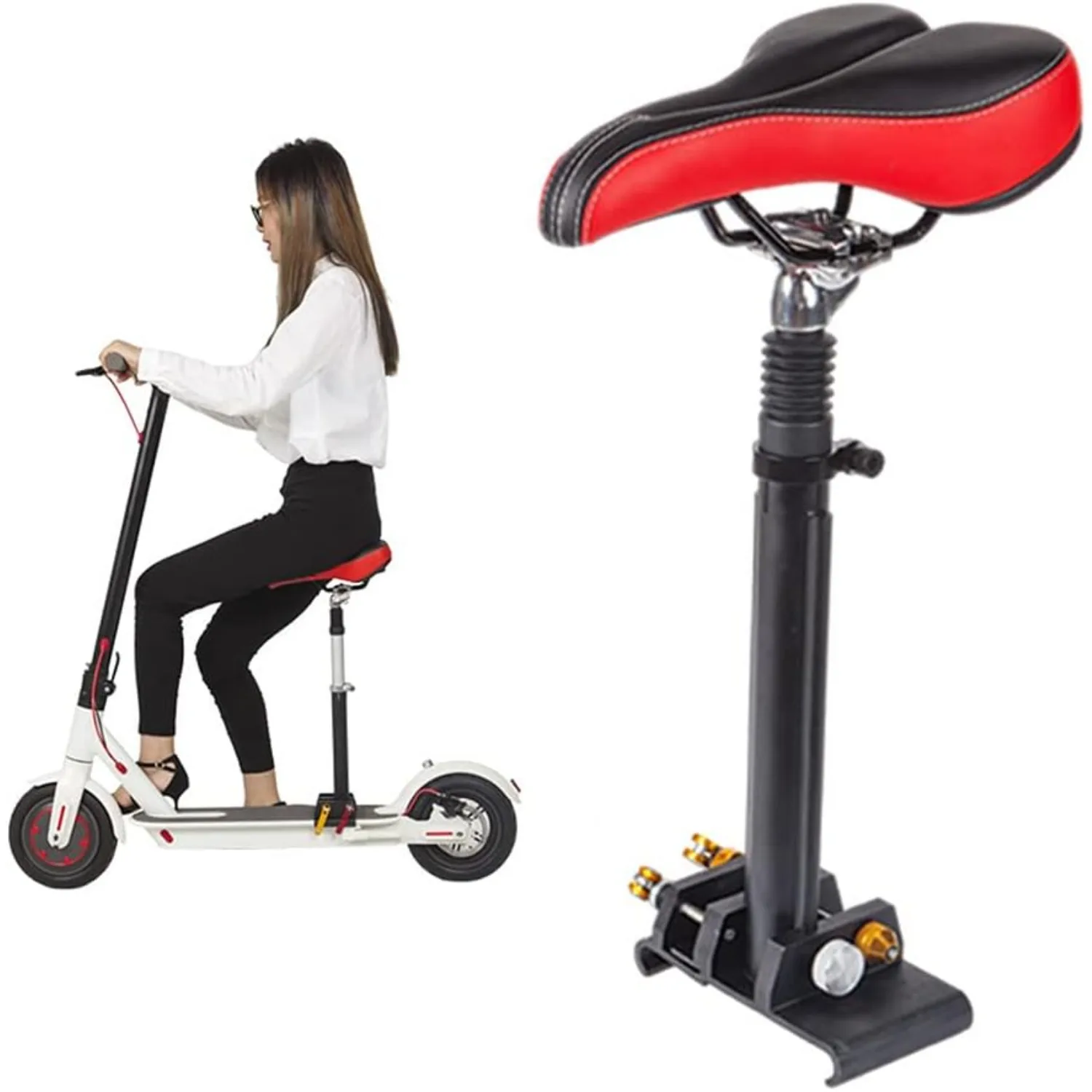

Scooter Saddle Seat - Compatible with Xiaoml M365/Pro Electric Scooter,Height Adjustable Shock Without Punching