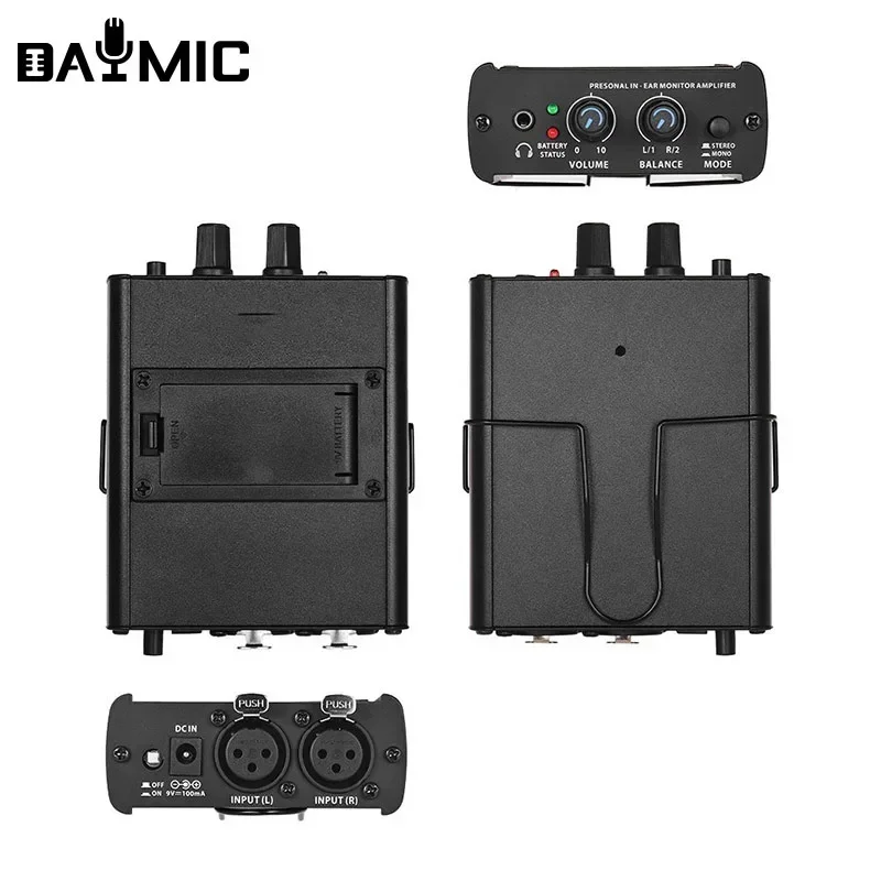Professional Solo Stereo Monitor Headphone amplifier Mini XLR Inputs Ultra Compact Amplifier Factor earphone amp