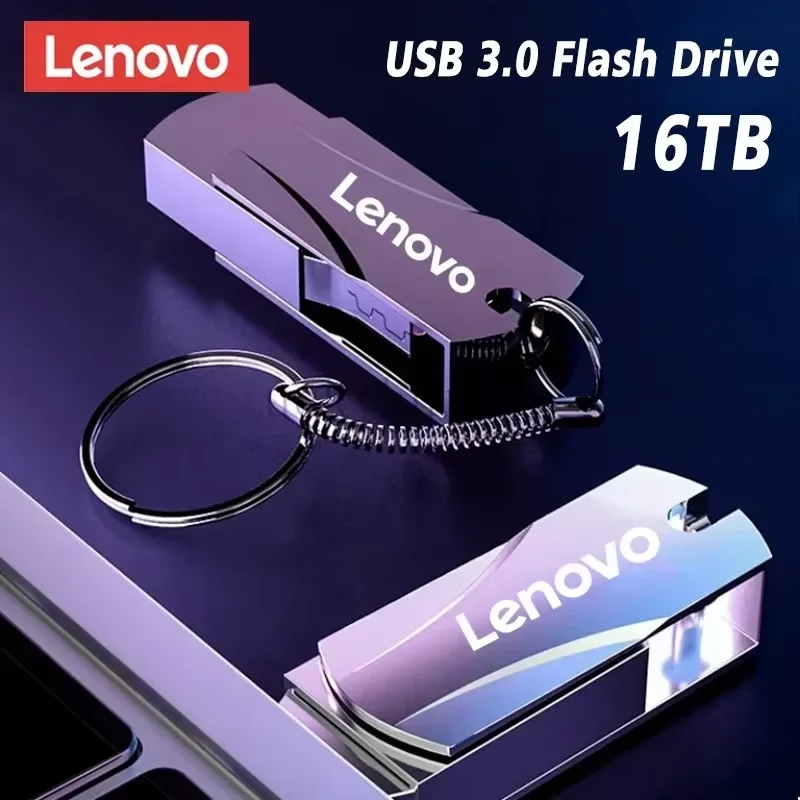 Lenovo 16TB 3.0 USB Flash Drive Metal High-Speed Pen Drive 2TB 512GB Waterproof Type-C Usb PenDrive For Computer Storage Devices