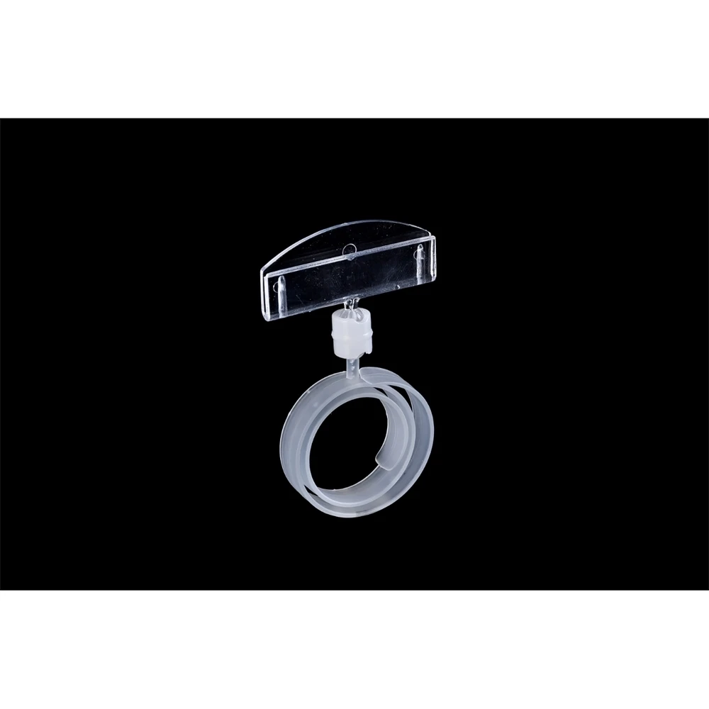 Mini Black Sign Hanging Ticket Holder Clip Rotating Spring Price Tag Gripper