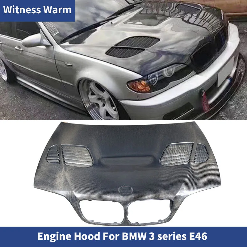 Carbon Fiber FRP Front Bonnet Hoods Fit for 2002-2005 3 Series E46 M3 Bumper Car-styling Engine Covers