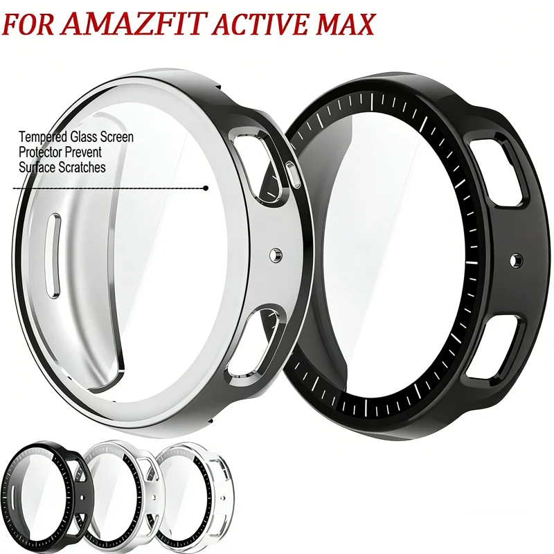 New PC/TPU Case Protective Shell for Amazfit Active Max High Definition Glass for Amazfit Active Max Shell Membrane Integration