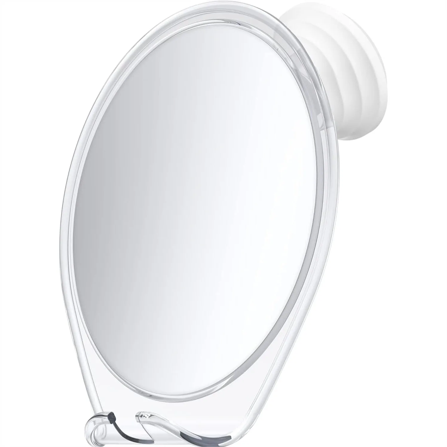 

Fogless Shower Mirror with Suction Mount & Swivel – Acrylic Bathroom Mirror for Shaving, Built-in Razor Holder, Easy Install