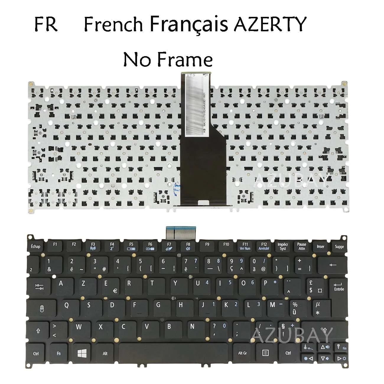 Teclado AZERTY francés para Acer ultrabook Aspire V5-121 V5-131 V5-171 S5-391 S3-391 S3-951 S3-371 ms2346