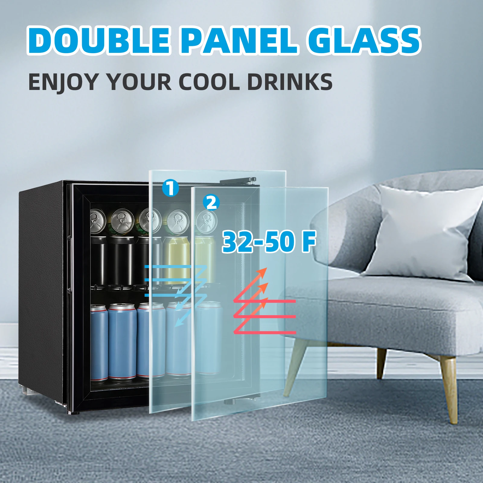 Refrigerador de Bebidas para 8 - Wine Beer Cooler Fridge avaliação e preço